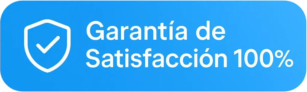 Botón garantía de satisfacción de activa servicios